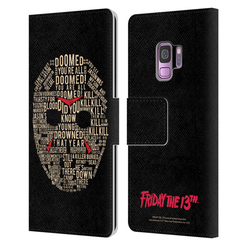 Friday the 13th 1980 Graphics Typography Leather Book Wallet Case Cover For Samsung Galaxy S9