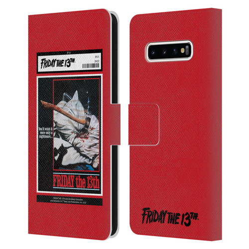 Friday the 13th 1980 Graphics Poster 2 Leather Book Wallet Case Cover For Samsung Galaxy S10+ / S10 Plus