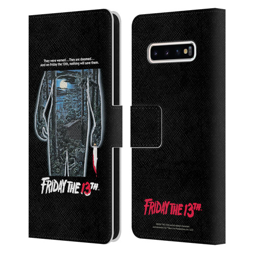 Friday the 13th 1980 Graphics Poster Leather Book Wallet Case Cover For Samsung Galaxy S10+ / S10 Plus