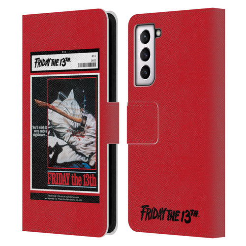 Friday the 13th 1980 Graphics Poster 2 Leather Book Wallet Case Cover For Samsung Galaxy S21 5G