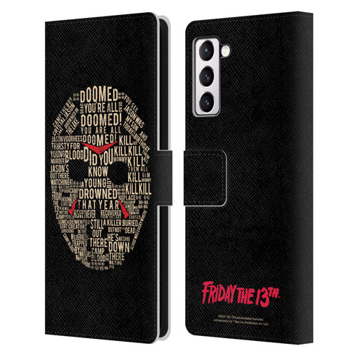 Friday the 13th 1980 Graphics Typography Leather Book Wallet Case Cover For Samsung Galaxy S21+ 5G