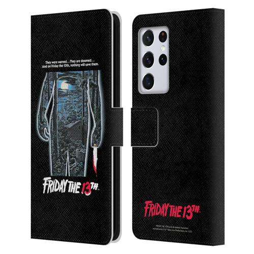 Friday the 13th 1980 Graphics Poster Leather Book Wallet Case Cover For Samsung Galaxy S21 Ultra 5G