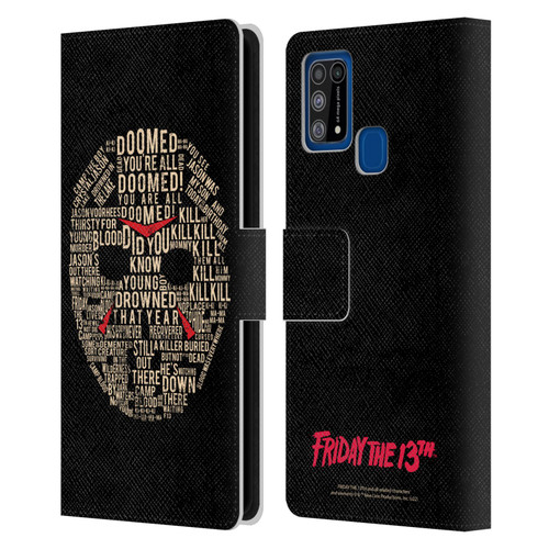 Friday the 13th 1980 Graphics Typography Leather Book Wallet Case Cover For Samsung Galaxy M31 (2020)