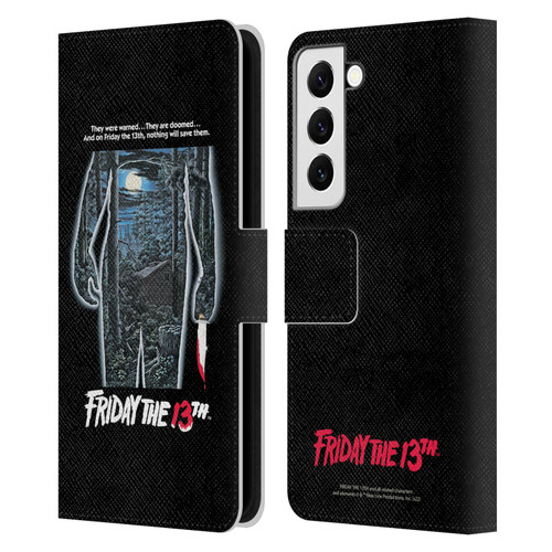 Friday the 13th 1980 Graphics Poster Leather Book Wallet Case Cover For Samsung Galaxy S22 5G