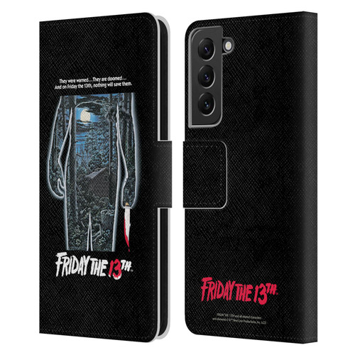 Friday the 13th 1980 Graphics Poster Leather Book Wallet Case Cover For Samsung Galaxy S22+ 5G