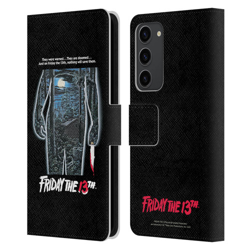 Friday the 13th 1980 Graphics Poster Leather Book Wallet Case Cover For Samsung Galaxy S23+ 5G