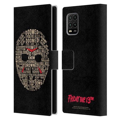 Friday the 13th 1980 Graphics Typography Leather Book Wallet Case Cover For Xiaomi Mi 10 Lite 5G