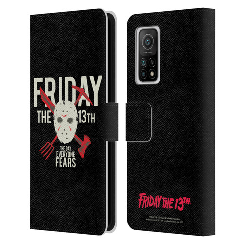 Friday the 13th 1980 Graphics The Day Everyone Fears Leather Book Wallet Case Cover For Xiaomi Mi 10T 5G