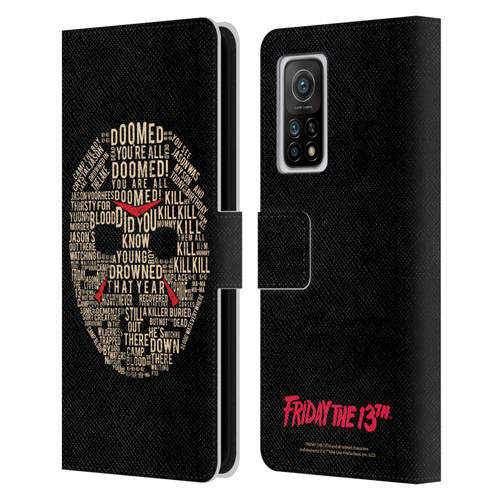 Friday the 13th 1980 Graphics Typography Leather Book Wallet Case Cover For Xiaomi Mi 10T 5G