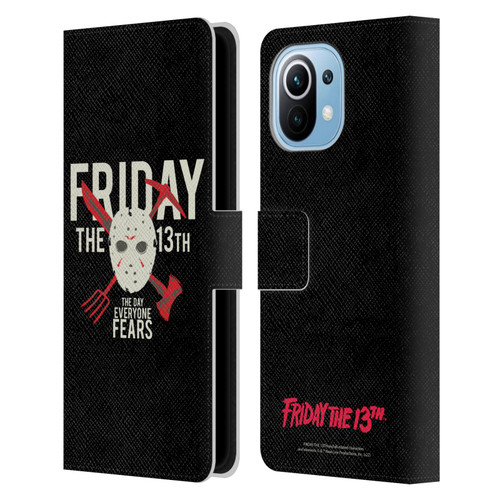 Friday the 13th 1980 Graphics The Day Everyone Fears Leather Book Wallet Case Cover For Xiaomi Mi 11