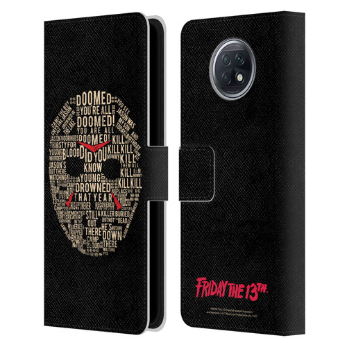 Friday the 13th 1980 Graphics Typography Leather Book Wallet Case Cover For Xiaomi Redmi Note 9T 5G