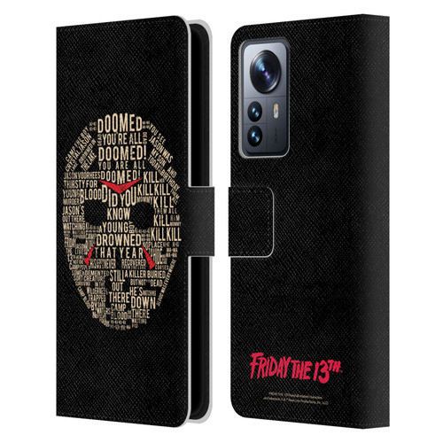 Friday the 13th 1980 Graphics Typography Leather Book Wallet Case Cover For Xiaomi 12 Pro