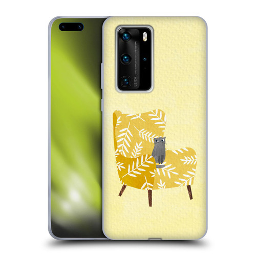 Planet Cat Arm Chair Mustard Chair Cat Soft Gel Case for Huawei P40 Pro / P40 Pro Plus 5G