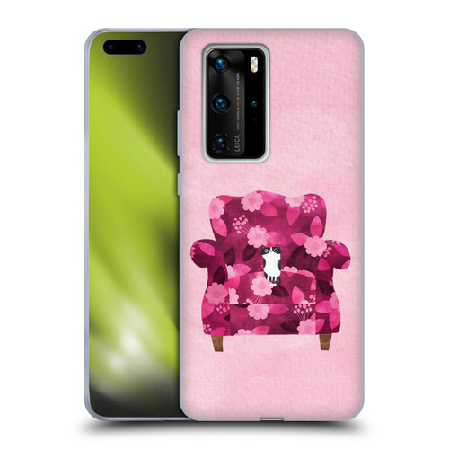Planet Cat Arm Chair Raspberry Chair Cat Soft Gel Case for Huawei P40 Pro / P40 Pro Plus 5G