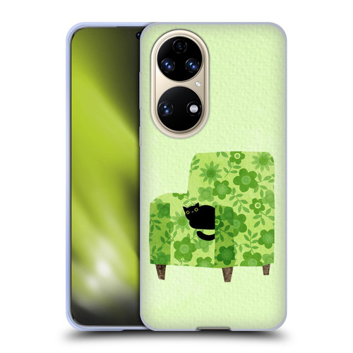 Planet Cat Arm Chair Pear Green Chair Cat Soft Gel Case for Huawei P50