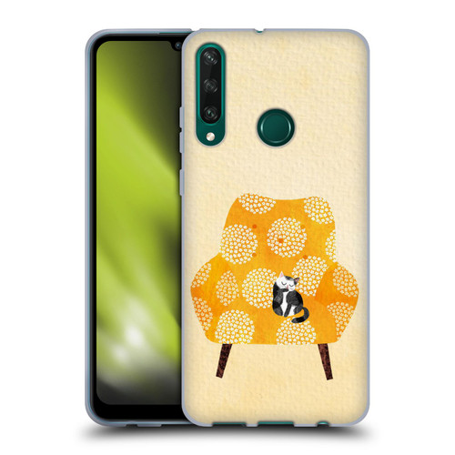 Planet Cat Arm Chair Honey Chair Cat Soft Gel Case for Huawei Y6p