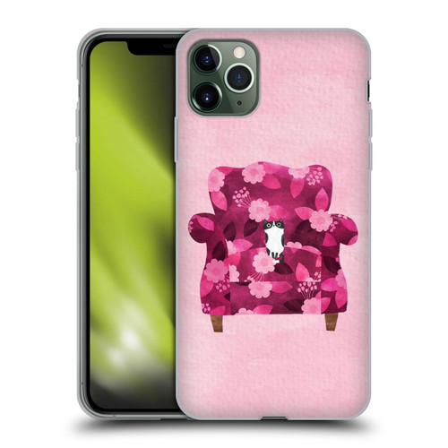 Planet Cat Arm Chair Raspberry Chair Cat Soft Gel Case for Apple iPhone 11 Pro Max