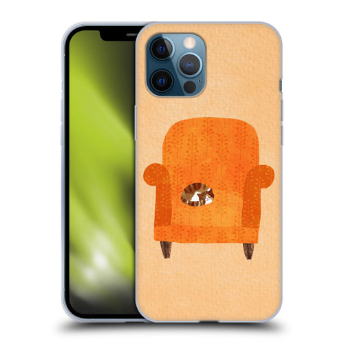 Planet Cat Arm Chair Orange Chair Cat Soft Gel Case for Apple iPhone 12 Pro Max