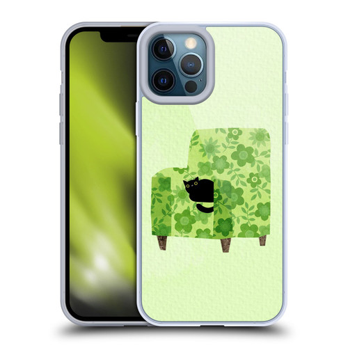 Planet Cat Arm Chair Pear Green Chair Cat Soft Gel Case for Apple iPhone 12 Pro Max