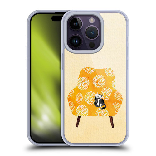 Planet Cat Arm Chair Honey Chair Cat Soft Gel Case for Apple iPhone 14 Pro