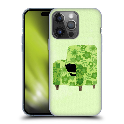 Planet Cat Arm Chair Pear Green Chair Cat Soft Gel Case for Apple iPhone 14 Pro