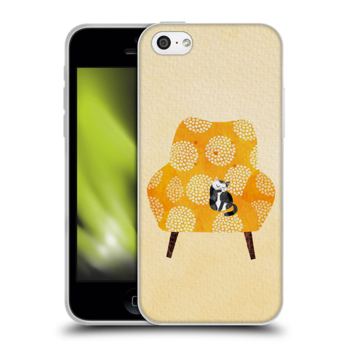 Planet Cat Arm Chair Honey Chair Cat Soft Gel Case for Apple iPhone 5c