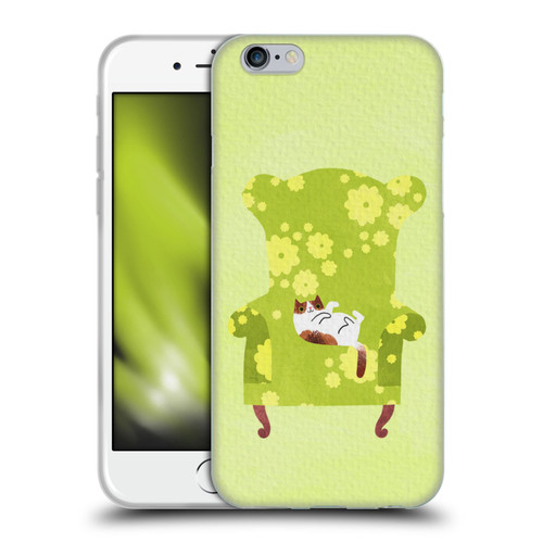 Planet Cat Arm Chair Lime Chair Cat Soft Gel Case for Apple iPhone 6 / iPhone 6s