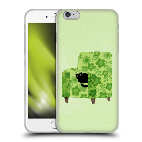 Planet Cat Arm Chair Pear Green Chair Cat Soft Gel Case for Apple iPhone 6 Plus / iPhone 6s Plus