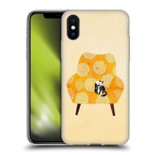 Planet Cat Arm Chair Honey Chair Cat Soft Gel Case for Apple iPhone X / iPhone XS