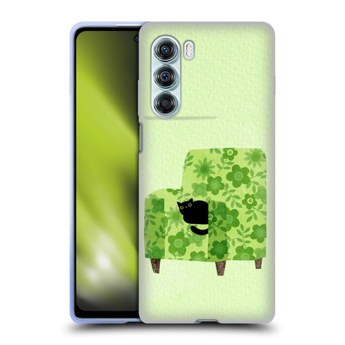 Planet Cat Arm Chair Pear Green Chair Cat Soft Gel Case for Motorola Edge S30 / Moto G200 5G