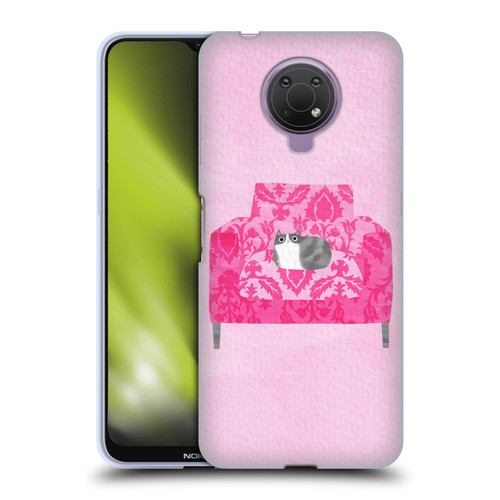 Planet Cat Arm Chair Rose Chair Cat Soft Gel Case for Nokia G10
