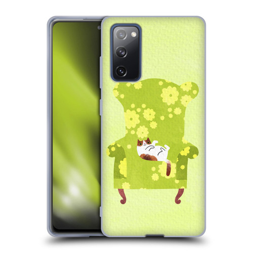 Planet Cat Arm Chair Lime Chair Cat Soft Gel Case for Samsung Galaxy S20 FE / 5G