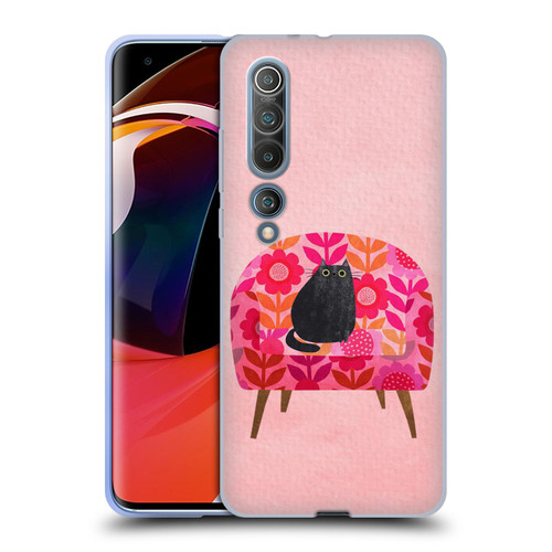 Planet Cat Arm Chair Red Chair Cat Soft Gel Case for Xiaomi Mi 10 5G / Mi 10 Pro 5G