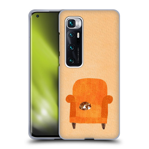Planet Cat Arm Chair Orange Chair Cat Soft Gel Case for Xiaomi Mi 10 Ultra 5G