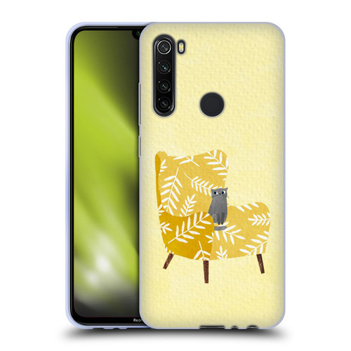 Planet Cat Arm Chair Mustard Chair Cat Soft Gel Case for Xiaomi Redmi Note 8T