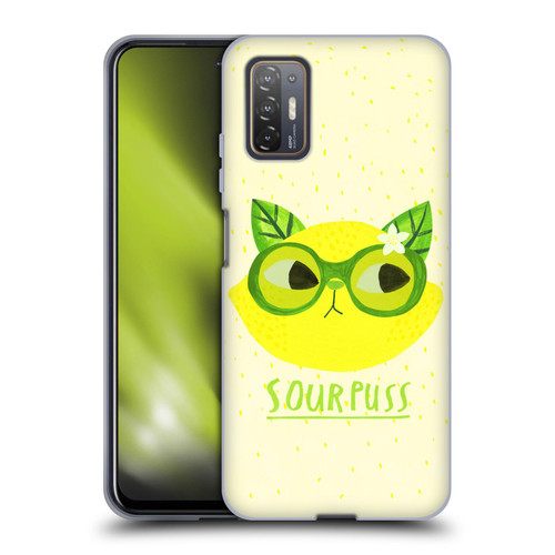 Planet Cat Puns Sour Puss Soft Gel Case for HTC Desire 21 Pro 5G
