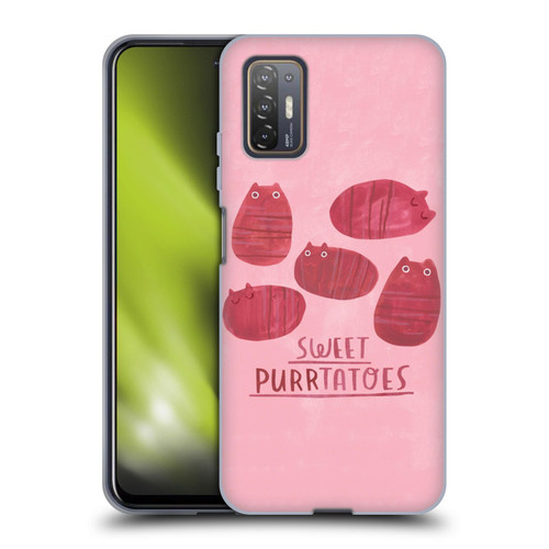 Planet Cat Puns Sweet Purrtatoes Soft Gel Case for HTC Desire 21 Pro 5G