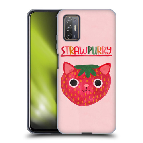 Planet Cat Puns Strawpurry Soft Gel Case for HTC Desire 21 Pro 5G
