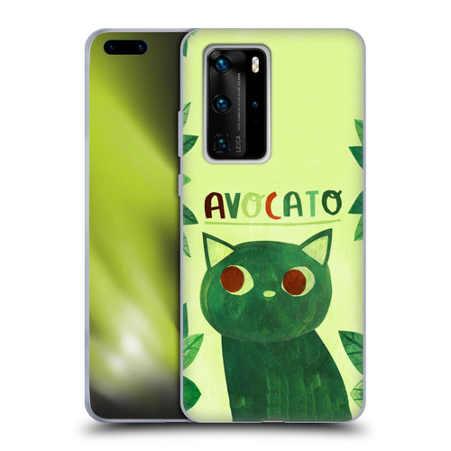 Planet Cat Puns Avocato Soft Gel Case for Huawei P40 Pro / P40 Pro Plus 5G
