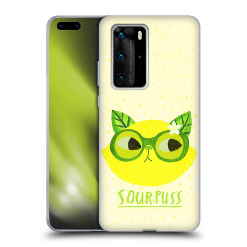 Planet Cat Puns Sour Puss Soft Gel Case for Huawei P40 Pro / P40 Pro Plus 5G