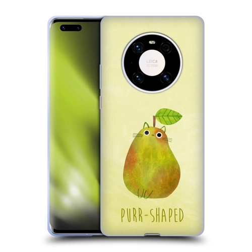 Planet Cat Puns Purr-shaped Soft Gel Case for Huawei Mate 40 Pro 5G