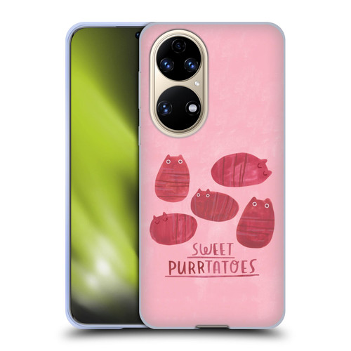Planet Cat Puns Sweet Purrtatoes Soft Gel Case for Huawei P50