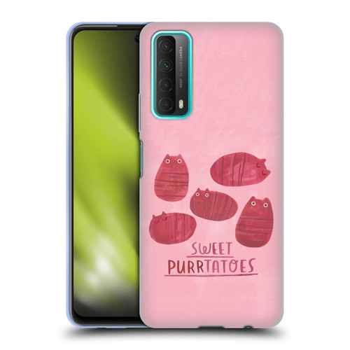 Planet Cat Puns Sweet Purrtatoes Soft Gel Case for Huawei P Smart (2021)