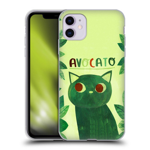 Planet Cat Puns Avocato Soft Gel Case for Apple iPhone 11