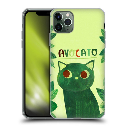 Planet Cat Puns Avocato Soft Gel Case for Apple iPhone 11 Pro Max