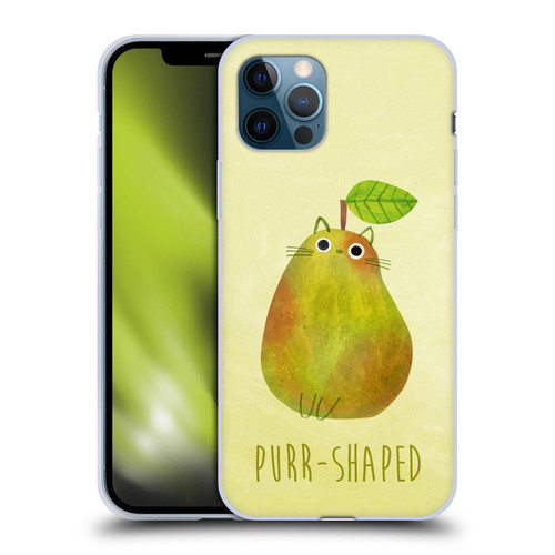 Planet Cat Puns Purr-shaped Soft Gel Case for Apple iPhone 12 / iPhone 12 Pro