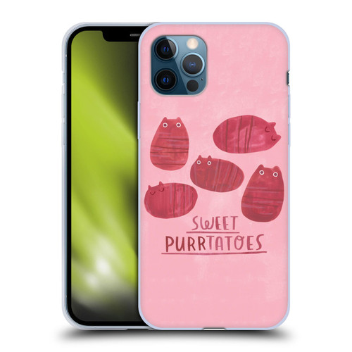 Planet Cat Puns Sweet Purrtatoes Soft Gel Case for Apple iPhone 12 / iPhone 12 Pro