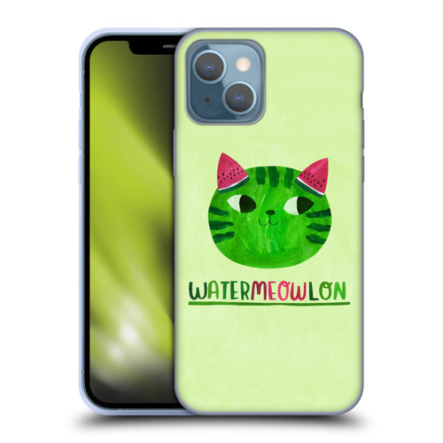 Planet Cat Puns Watermeowlon Soft Gel Case for Apple iPhone 13