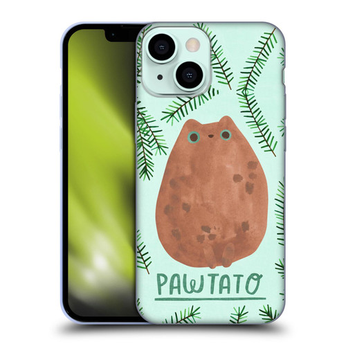 Planet Cat Puns Pawtato Soft Gel Case for Apple iPhone 13 Mini