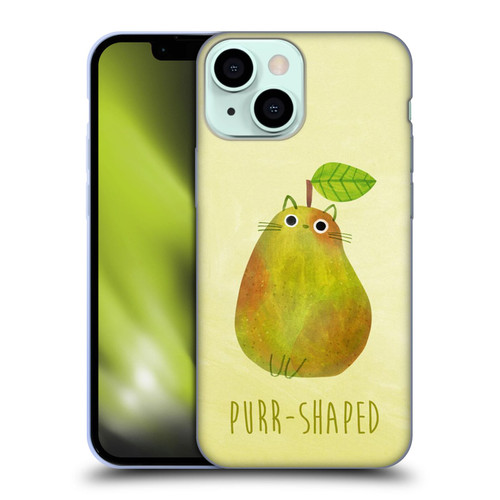 Planet Cat Puns Purr-shaped Soft Gel Case for Apple iPhone 13 Mini